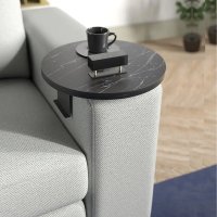 Măsuță Laterală Reglabilă Verla Homs, Rotundă, Neagră, Model 25056 - 1