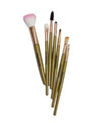Set de pensule de machiaj Lila, 7 bucati, Verde - 1