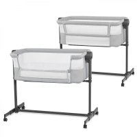 Patut Co Sleeper Kinderkraft Bedside Neste Up 2 gri deschis - 1