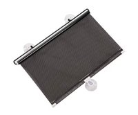 Parasolar auto cu ventuze retractabil negru 45 cm x 125 cm - 1