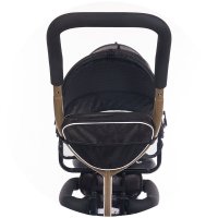 Tricicleta pentru copii gemeni Chipolino 2Play Obsidian Gold cu maner, control al directiei, sezut reversibil, suport pentru picioare, scaun confortabil cu husa moale, copertina XXL, si roti din cauciuc - 6