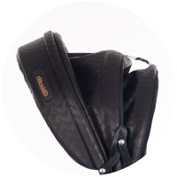 Tricicleta pentru copii gemeni Chipolino 2Play Obsidian Gold cu maner, control al directiei, sezut reversibil, suport pentru picioare, scaun confortabil cu husa moale, copertina XXL, si roti din cauciuc - 7