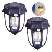 Set 2 x Lampa solara de gradina tip felinar cu tarus CL D68 - 1