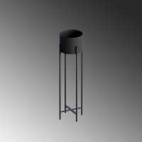 Ghiveci decorativ GED025 Negru 23x78x23 cm - 5