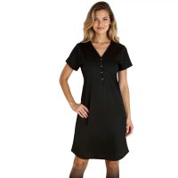 Camasa de alaptare Mirella Formommy, bumbac 100%, cu capse, marimea L, neagra - 1