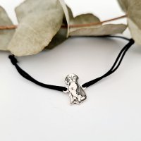 Bratara Beagle din Argint 925 cu snur reglabil - 1