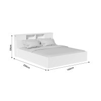 Pat Dublu Olympus Alb Antic - 167.5x221x84 cm - 5
