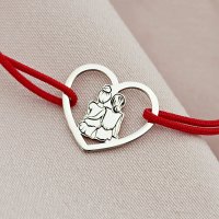 Bratara Inima Surorilor cu snur reglabil - Argint 925 - 1