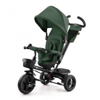 Tricicleta pentru copii Kinderkraft Aveo Mystic Green de la 9 luni, cu sezut rotativ, suport pentru picioare, maner cu control al directiei, gentuta si cos pentru accesorii - 12