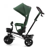 Tricicleta pentru copii Kinderkraft Aveo Mystic Green de la 9 luni, cu sezut rotativ, suport pentru picioare, maner cu control al directiei, gentuta si cos pentru accesorii - 5