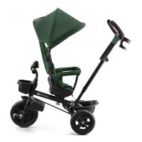 Tricicleta pentru copii Kinderkraft Aveo Mystic Green de la 9 luni, cu sezut rotativ, suport pentru picioare, maner cu control al directiei, gentuta si cos pentru accesorii - 6