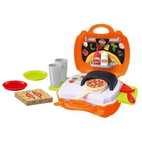 Set de Pizza pentru Copii, Valiza Portabila cu 21 Piese, My Carry Along Pizza Shop, XS-14071B - 1