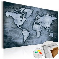 Tablou din plută - Sapphire World [Cork Map] 60x40 cm - 1