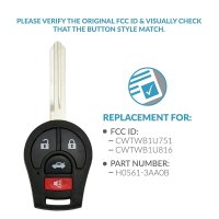 Cheie Auto Programabila Completa 3+1 butoane, Compatibila Nissan X-Trail, Senta, Versa, Altima, Infiniti FX35, 45 - 3