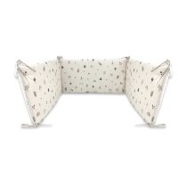 Aparatoare pentru patut MimiNu, Bumbac Oeko Tex Standard 100, 180x30 cm, Panglici, Colectia Leaves - 1