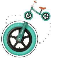 Bicicleta de echilibru fara pedale pentru copii, Ikonka, cu ghidonul si saua reglabile in inaltime, greutate redusa 1.8 kg, Trike Fix Balance Turcoaz - 3