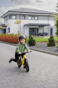 Bicicleta de echilibru pentru copii, Adamex Speed M8, pliabila, fara pedale, cu Saua reglabila si manere confortabile, 2-5 ani, pana la 35 kg, Mellow Yellow - 1