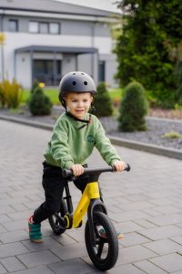 Bicicleta de echilibru pentru copii, Adamex Speed M8, pliabila, fara pedale, cu Saua reglabila si manere confortabile, 2-5 ani, pana la 35 kg, Mellow Yellow - 2