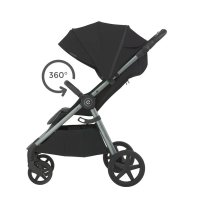 Carucior pentru copii Espiro Wave Gri - Compact si Usor, Pliere Rapida, Suspensie, Maner Reglabil, Accesorii Incluse - 3