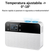 Frigider Mini Medical LUDORA®  Pentru Insulina, Medicamente, Capacitate Racire 0-18°C, Dimensiuni 215 x140 x60 mm - 4