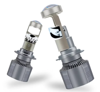 Set 2 becuri LED auto H7 cu Lupa CANBUS alb rece - 1