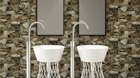 Placa murala portelanata Canyon Noce  25X45  mata - 2
