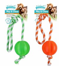 Pawise Jucarie Tip Minge de Termoplastic cu Sfoara pentru Caini, 40 cm - 1