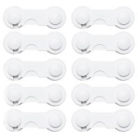 Set de 10 Blocatori de Siguranta pentru Copii Sipo, cu Adeziv 3M, Fara Urme, pentru Dulapuri si Sertare - 6