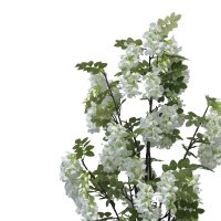 Planta decorativa Floarea de fasole in ghiveci alb plastic PP 125 cm - 2