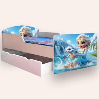 Pat pentru copii Elsa si dragonul, cu sertar, 2-8 ani, 140x70 cm - 2