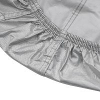 Husa auto partiala argintie L din PEVA, cu 4 carlige si sac de depozitare - 7