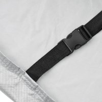 Husa auto partiala argintie L din PEVA, cu 4 carlige si sac de depozitare - 8