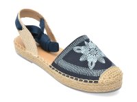 Pantofi bleumarin PASS COLLECTION 70429 din material textil - 1