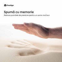 Saltea ORIGINAL, 14+2 Memory, spumă poliuretanică elastică, spumă cu memorie,  husă antibacteriană, superortopedică, Grosime 18 cm - 5