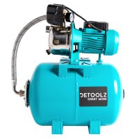 Hidrofor 50L, Detoolz DZ-P123, 750W, 55l/min, Inaltime refulare 45 m, carcasa pompa INOX, Bobinaj Cupru - 1