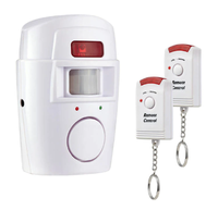 Alarma wireless cu 2 telecomenzi si senzor de miscare cu infrarosu OFF - 1