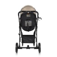 Carucior transformabil 2in1 Moni Rio Khaki pana la 22 kg,cadru din aluminiu,spatar reglabil,scaun reversibil,roti din spuma EVA pivotante cu amortizor si rulment,baldachin,husa picioare,geanta,plasa insecte,suport pahar - 3
