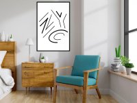 Poster - Three Letters, cu Ramă neagră, 20x30 cm - 2