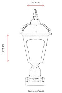 Aplica de perete exterior 68185 Alb 45x20 cm - 3