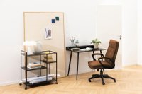 Scaun de birou Brad maro camel, 115 x 67 x 69,5 cm - 1