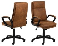Scaun de birou Brad maro camel, 115 x 67 x 69,5 cm - 2