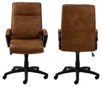 Scaun de birou Brad maro camel, 115 x 67 x 69,5 cm - 3
