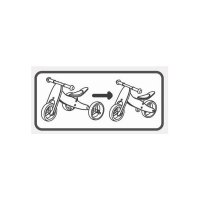 Tricicleta copii fara pedale Free2Move din lemn 2 in 1 Brown White, transformabila in bicicleta de echilibru, varsta 1,6-3 ani, scaun reglabil pe inaltime, limitator de directie si roti silentioase - 1