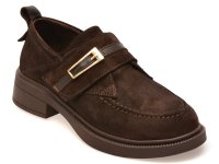 Pantofi maro GRYXX 2203635 din piele intoarsa cu inchidere Velcro - 1
