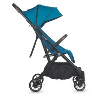 Carucior sport autofold Coccolle Melia, Cadru aluminiu anodizat, Copertina XXL cu protectie UV 50+, Garda la sol mare, Ramane in pozitie verticala dupa pliere, certificat pana la 22 kg, Deep Turquoise - 1