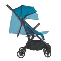 Carucior sport autofold Coccolle Melia, Cadru aluminiu anodizat, Copertina XXL cu protectie UV 50+, Garda la sol mare, Ramane in pozitie verticala dupa pliere, certificat pana la 22 kg, Deep Turquoise - 4
