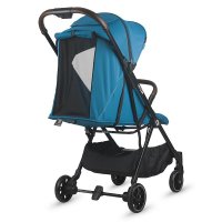Carucior sport autofold Coccolle Melia, Cadru aluminiu anodizat, Copertina XXL cu protectie UV 50+, Garda la sol mare, Ramane in pozitie verticala dupa pliere, certificat pana la 22 kg, Deep Turquoise - 6