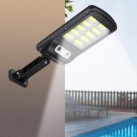 Lampa Solara cu Inductie 10 LED COB - Montare pe Perete cu Telecomanda, Negru - 1