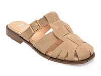 Papuci FLAVIA PASSINI bej, 1352H33, din piele intoarsa - 1