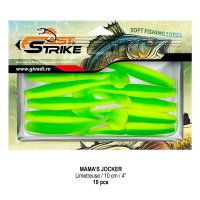 Fast Strike Mama's Jocker Shad Limetreuse, 10 cm, 10 bucati/blister - 2